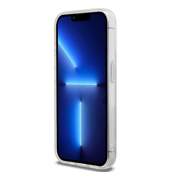 DKNY IML Checkered Mono Pattern &amp; Printed Stripes MagSafe case for iPhone 15 Pro - beige