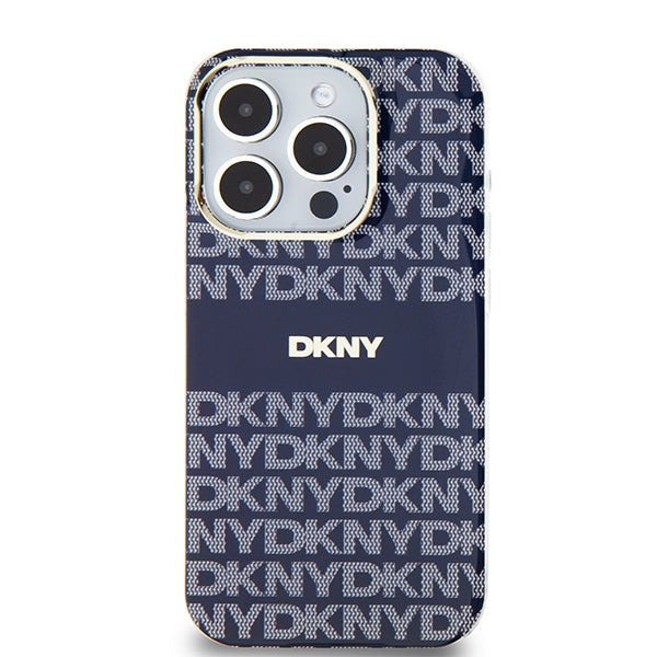 DKNY IML Mono &amp; Stripe MagSafe case for iPhone 15 Pro - blue