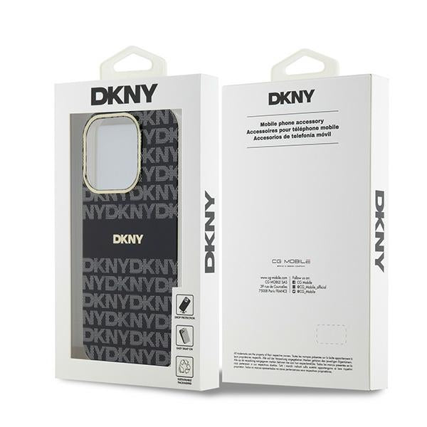 DKNY IML Mono &amp; Stripe MagSafe case for iPhone 15 Pro - black