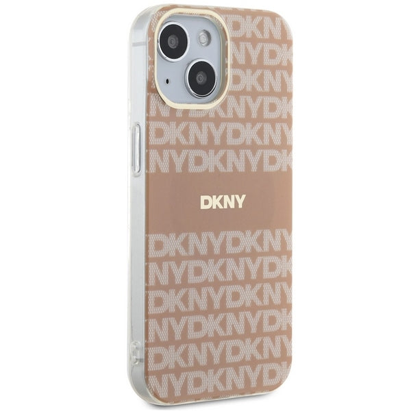 DKNY IML Mono &amp; Stripe MagSafe Case for iPhone 15 Plus / 14 Plus - Pink
