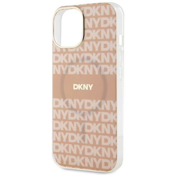 DKNY IML Mono &amp; Stripe MagSafe Case for iPhone 15 Plus / 14 Plus - Pink
