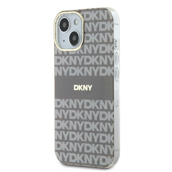 DKNY IML Mono &amp; Stripe MagSafe case for iPhone 15 / 14 / 13 - beige