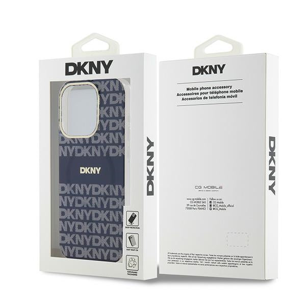 DKNY IML Mono &amp; Stripe MagSafe case for iPhone 15 Pro Max - blue