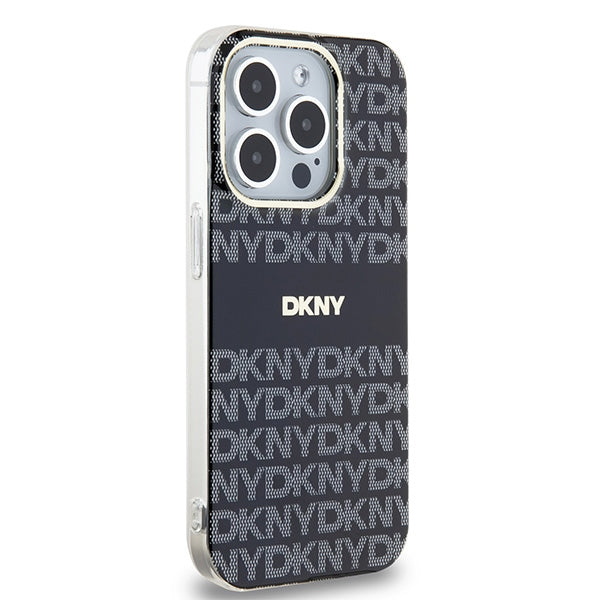 DKNY IML Mono &amp; Stripe MagSafe case for iPhone 15 Pro Max - black