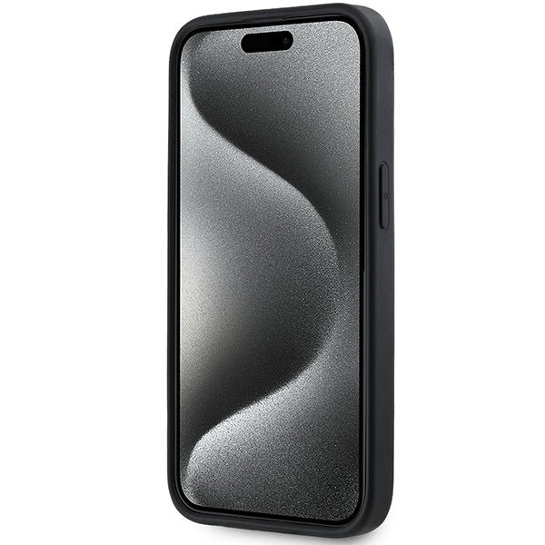 DKNY 3D Rubber Repeat Pattern case for iPhone 15/14/13 - black