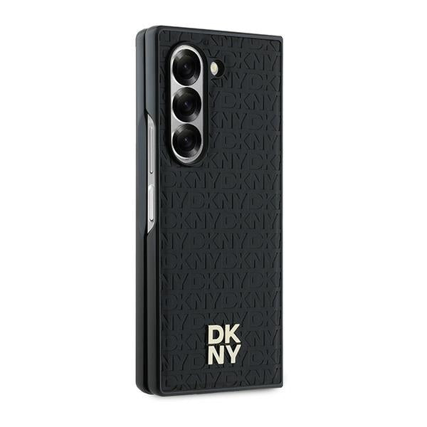 DKNY Repeat Pattern Stack Logo Case for Samsung Galaxy Z Fold6 - Black