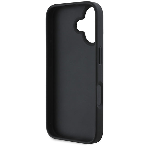 DKNY Checkered Pattern & Printed Stripes iPhone 16 Case - Black
