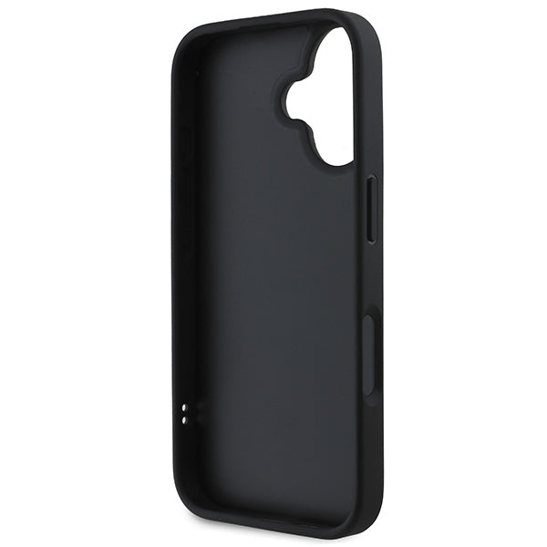 DKNY Quilted Stack Logo iPhone 16 Case - Black