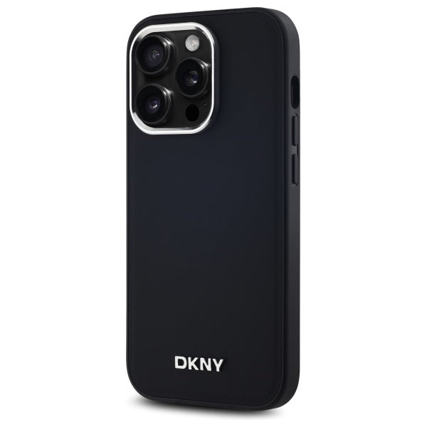 DKNY Plain Logo MagSafe iPhone 14 Pro Case - Black