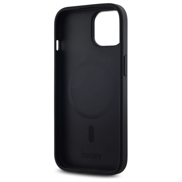 DKNY Plain Logo MagSafe iPhone 14 Case - Black