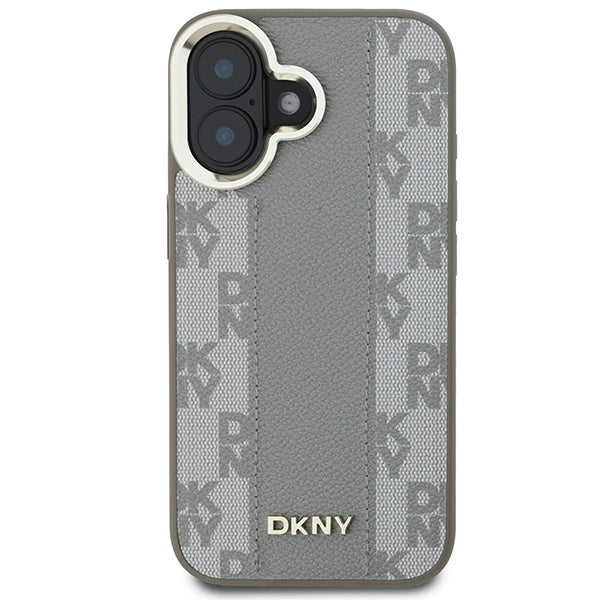 DKNY Checkered Pattern Magsafe iPhone 16 Case - Beige