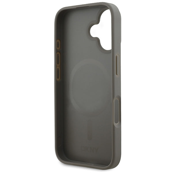 DKNY Checkered Pattern Magsafe iPhone 16 Case - Beige