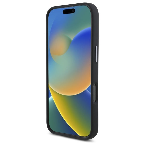 DKNY Liquid Silicone Metal Logo iPhone 16 Pro Case - Black
