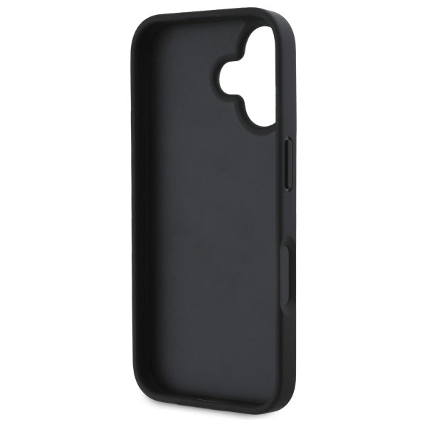 DKNY Texture Pattern Tonal Stripe iPhone 16 Case - Black