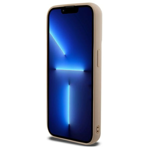 DKNY Quilted Stack Logo iPhone 15 Pro Case - Beige