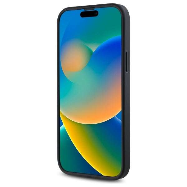 DKNY Quilted Stack Logo iPhone 15 Plus Case - Black