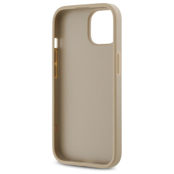 DKNY Quilted Stack Logo iPhone 15 Case - Beige