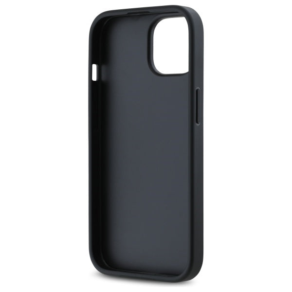 DKNY Quilted Stack Logo iPhone 15 Case - Black
