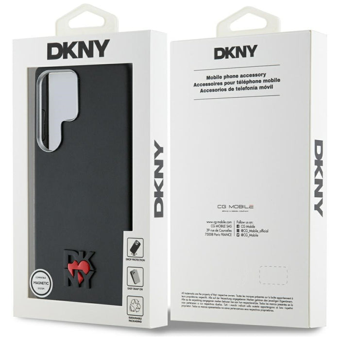 DKNY Leather Heart of NY Case for Samsung Galaxy S25 Ultra - Black