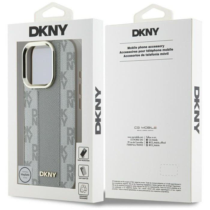 DKNY Checkered Pattern Magsafe iPhone 16 Pro Max Case - Beige