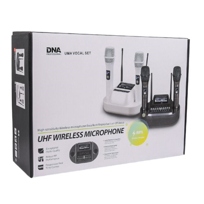 DNA Professional UMA VOCAL SET - double wireless set (2 x handheld microphones + receiver with microphone charging station)