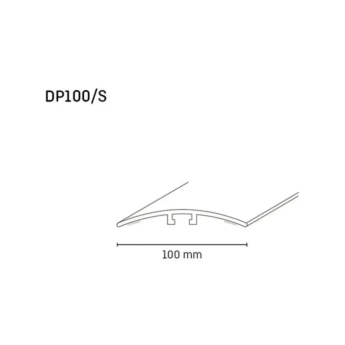 DOELLKEN CONCEALED INSTALATION TRANSITION SLAB 100 MM CHAMPAGNE 0.90 M - Лайстни<<<Паркет и елементи за монтаж<<<Подови