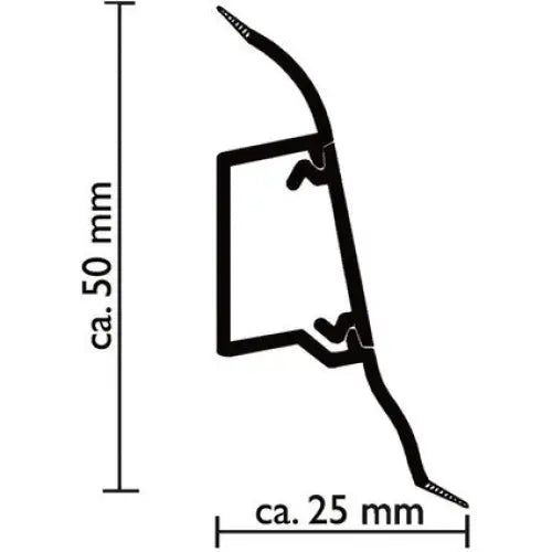 DOELLKEN SLK50 METALLIC INTERIOR CORNER FOR PVC BASEMENT - Аксесоари<<<Паркет и елементи за монтаж<<<Подови и стенни