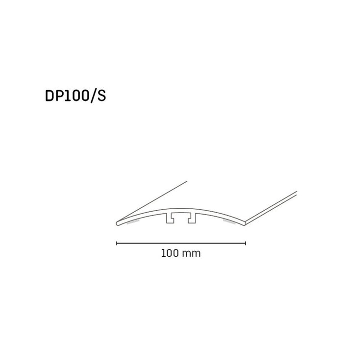 ПРЕХОДНА ЛАЙСТНА ЗА СКРИТ МОНТАЖ DOELLKEN 100 ММ ШАМПАНСКО 0.90 М