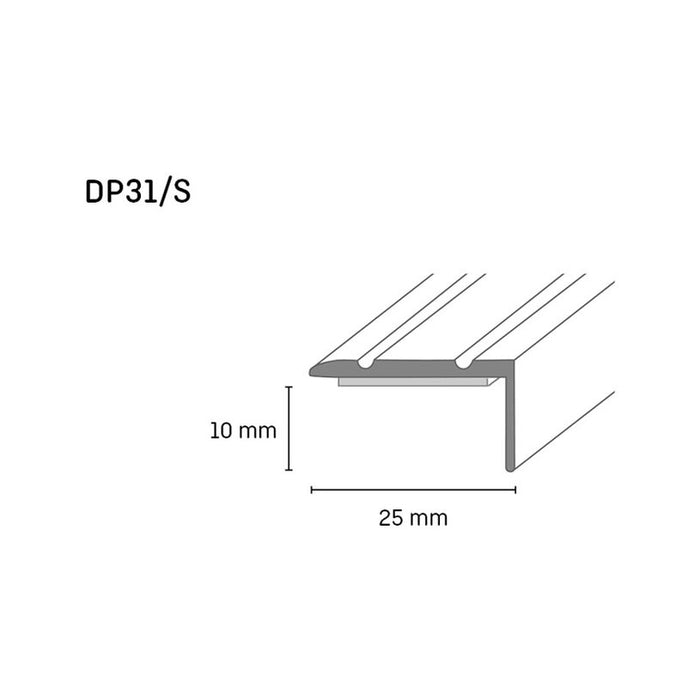 САМОЗАЛЕПВАЩА Г-ОБРАЗНА ПРЕХОДНА ЛАЙСТНА DOELLKEN 25 ММ. ШАМАНСКО 0.90 М.