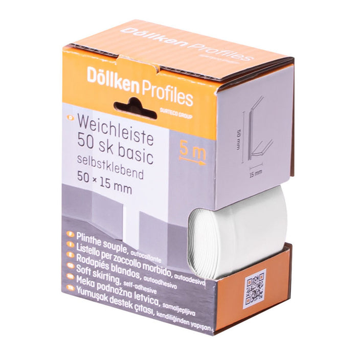 PVC FLOOR SKIRT DOELLKEN SELF-ADHESIVE WHITE 5M