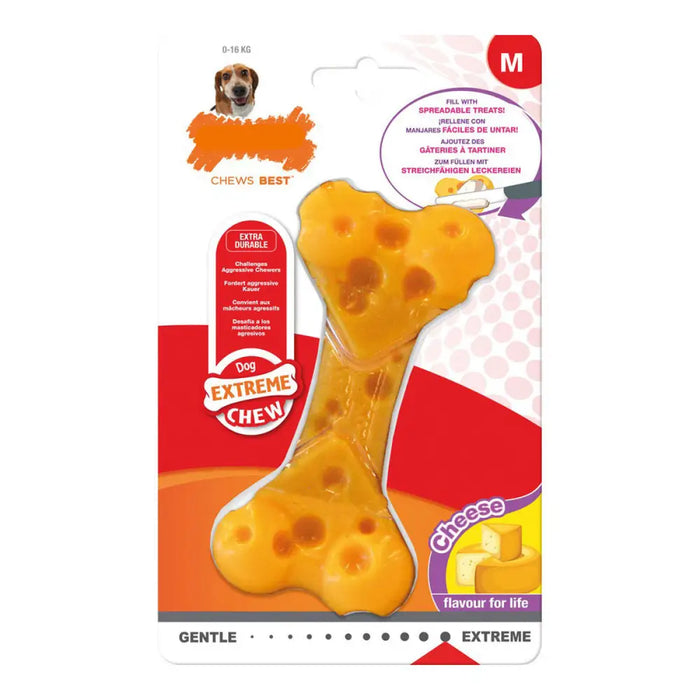 Dog chewing toy Nylabone Dura Chew Cheese Size M Nylon - Домашни Животни<<<Дом Градина<<<BigBuy&&&Играчки<<<Домашни
