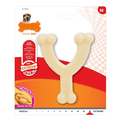 Dog chewing toy Nylabone Extreme Chew Wishbone Size M Chicken Nylon - Домашни Животни<<<Дом