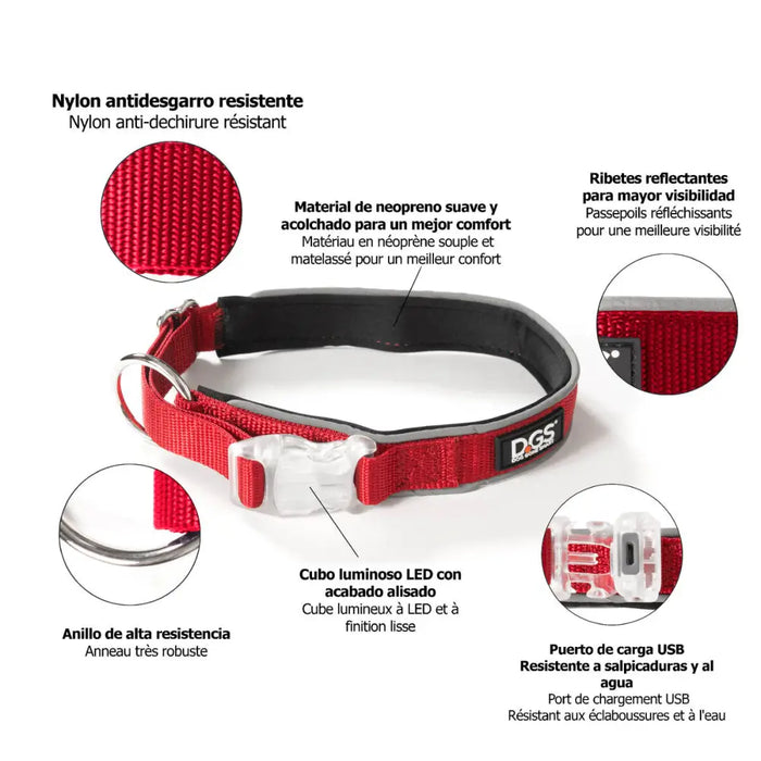 Dog collar Dog Gone Smart Red L Light - Домашни Животни<<<Дом Градина<<<BigBuy&&&Пътуване и разходки<<<Домашни
