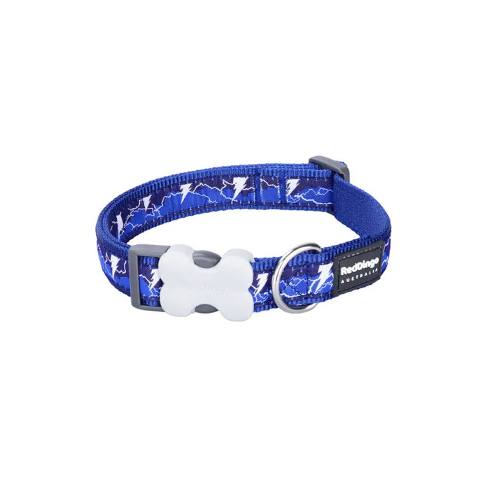 Dog collar Red Dingo STYLE LIGHTNING Navy Blue 41-63 cm - Домашни Животни<<<Дом Градина<<<BigBuy&&&Пътуване и