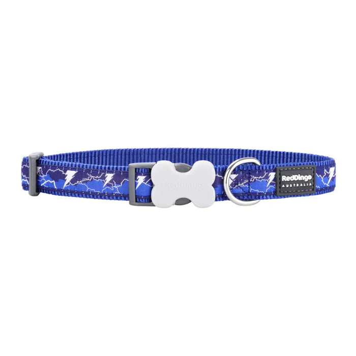 Dog collar Red Dingo STYLE LIGHTNING Navy Blue - Домашни Животни<<<Дом Градина<<<BigBuy&&&Пътуване и разходки<<<Домашни