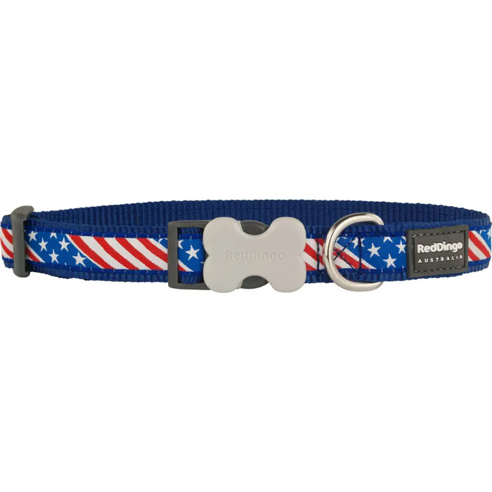 Dog collar Red Dingo STYLE US FLAG 15 mm x 24-36 cm - Домашни Животни<<<Дом Градина<<<BigBuy&&&Пътуване и