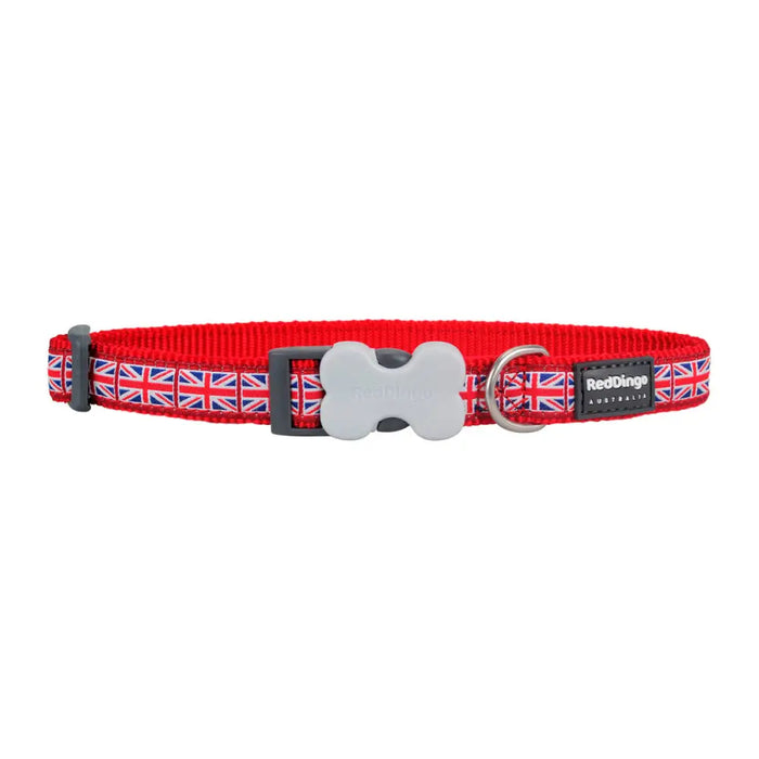 Dog collar Red Dingo Union Jack 20-32 cm Red - Домашни Животни<<<Дом Градина<<<BigBuy&&&Пътуване и разходки<<<Домашни