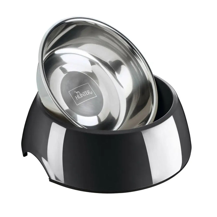 Dog Feeder Hunter Black 1,4 L Stainless steel - Домашни Животни<<<Дом Градина<<<BigBuy&&&Купички за храна и
