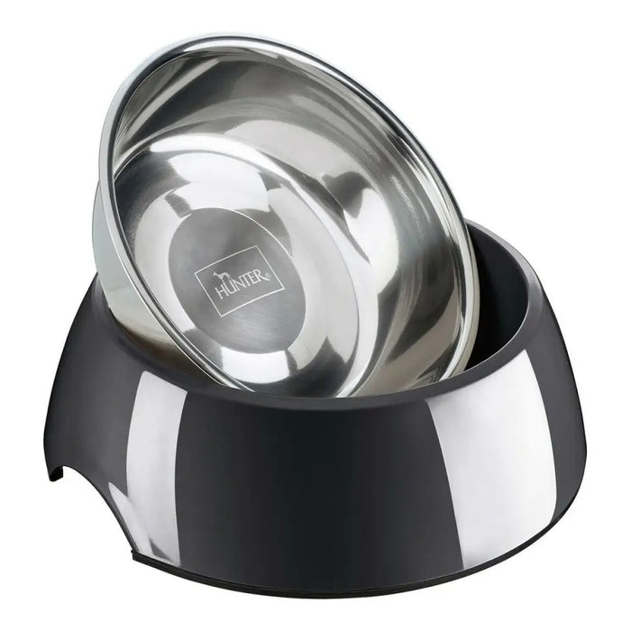 Dog Feeder Hunter Melamin Stainless steel Black 160 ml (14,5 x 14,5 x 7 cm) - Домашни Животни<<<Дом