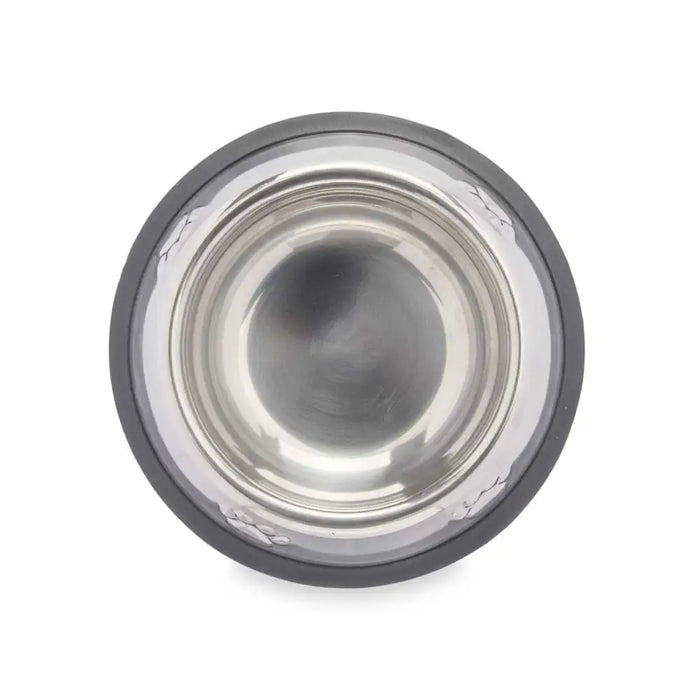 Dog Feeder Mascow Grey Silver Rubber Metal 15 x 4 x 15 cm 16 x 3,5 x 16 cm (24 Units) - Домашни Животни<<<Дом