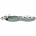 Dog Feeder Trixie Grey Stainless steel Ø 16 cm Double 2 × 0,3 L 47 × 3 × 26 CM - Домашни Животни<<<Дом