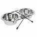 Dog Feeder Trixie Stainless steel Double - Домашни Животни<<<Дом Градина<<<BigBuy&&&Купички за храна и вода<<<Домашни