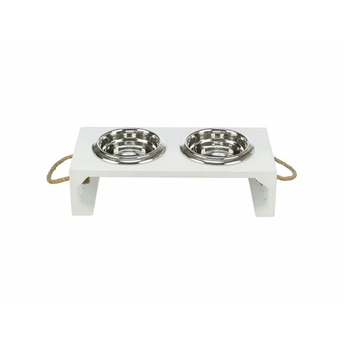 Dog Feeder Trixie White - Домашни Животни<<<Дом Градина<<<BigBuy&&&Купички за храна и вода<<<Домашни Животни<<<Дом