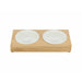 Dog Feeder Trixie White Natural Ceramic Bamboo Ø 12 cm 2 x 250 ml 30 × 5 × 14 cm - Домашни Животни<<<Дом