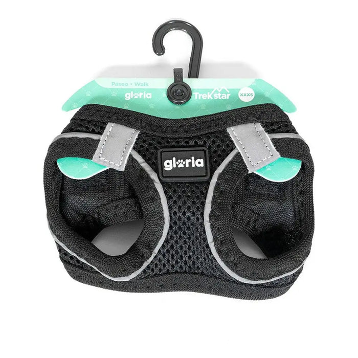 Dog Harness Gloria Air Mesh Trek Star Adjustable Black Size XXXS (18-20 cm) - Домашни Животни<<<Дом
