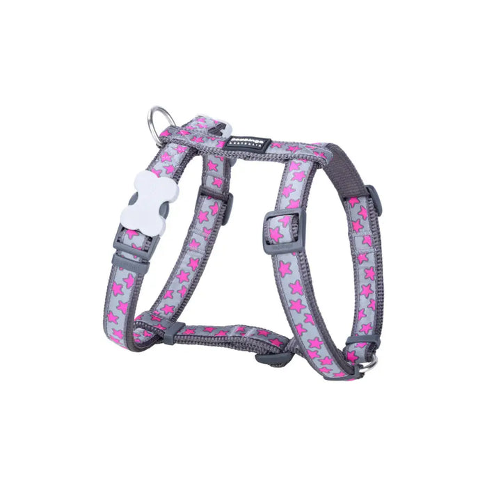 Dog Harness Red Dingo STYLE HOT PINK ON COOL GREY 45-66 cm 36-59 cm - Домашни Животни<<<Дом Градина<<<BigBuy&&&Пътуване