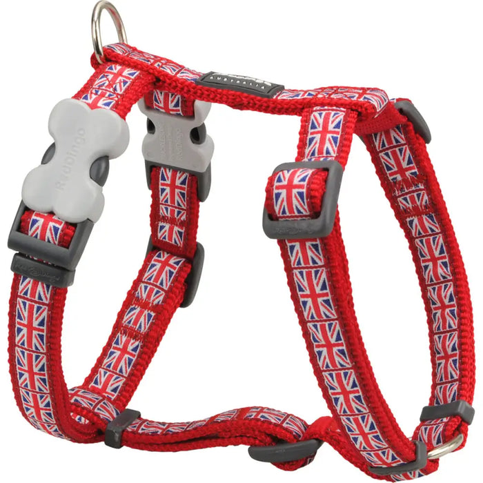 Dog Harness Red Dingo STYLE UNION JACK FLAG 36-54 cm Red 30-48 cm - Домашни Животни<<<Дом Градина<<<BigBuy&&&Пътуване и