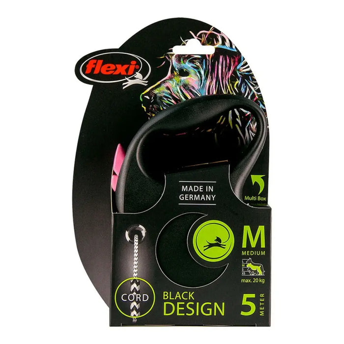 Dog Lead Flexi BLACK DESIGN 5 m Pink Size M - Домашни Животни<<<Дом Градина<<<BigBuy&&&Пътуване и разходки<<<Домашни