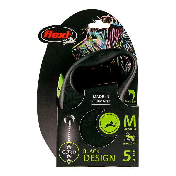 Dog Lead Flexi BLACK DESIGN 5 m Size M Green - Домашни Животни<<<Дом Градина<<<BigBuy&&&Пътуване и разходки<<<Домашни