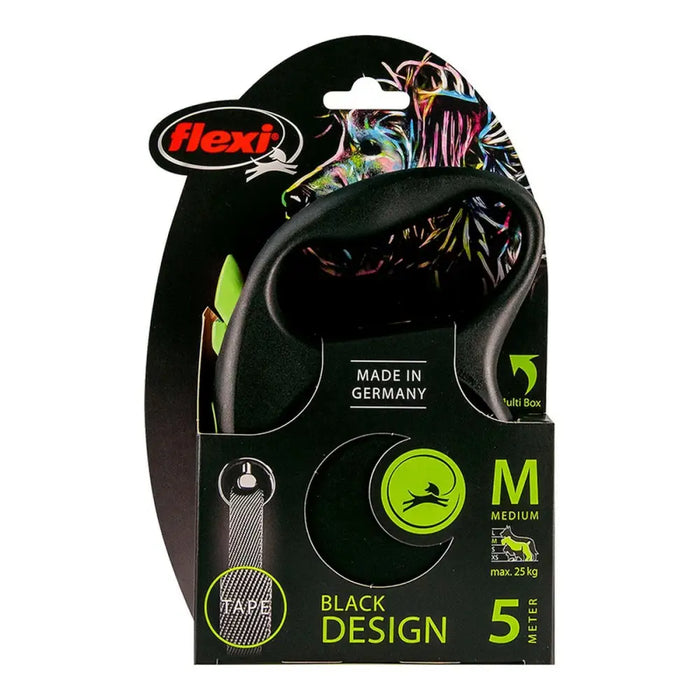 Dog Lead Flexi BLACK DESIGN 5 m Size S Green - Домашни Животни<<<Дом Градина<<<BigBuy&&&Пътуване и разходки<<<Домашни
